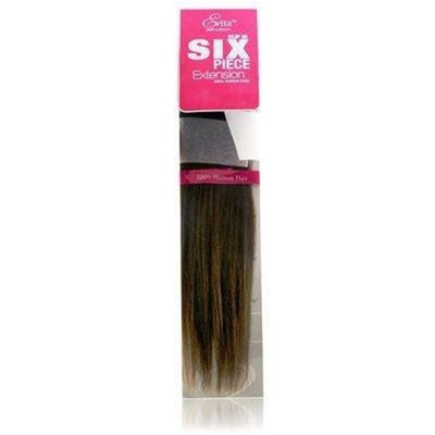 Evita 100% Human Hair Six Piece Clip In Extension 18 Inch Color 1