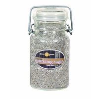 Dean Jacob's Dean Jacobs Silver Sparkling Sugar-Glass Jar with Wire, 7.8-Ounce (Pack of 3)
