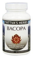 Tattva's Herbs - Organic Bacopa Full Spectrum CO2 Extract - 120 Vegetarian Capsules