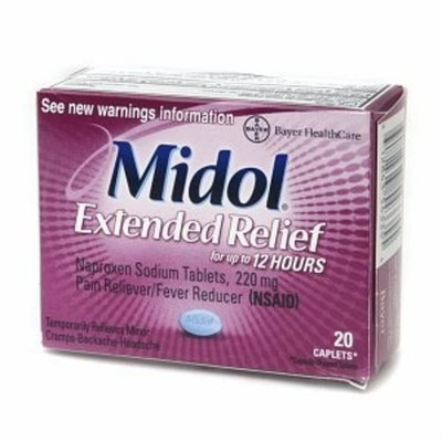 Midol Extended Relief 220mg Pain Reliever Caplets - 20 CT