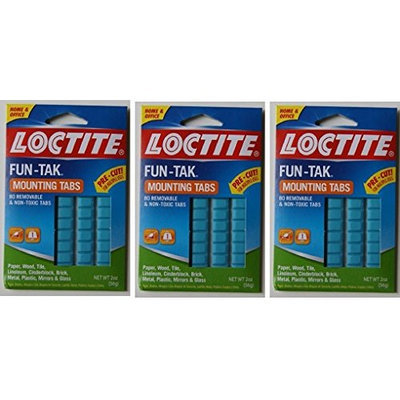 Loctite Home and Office 2-ounce Pack Fun-tak Mounting Putty Tabs--3PACK--