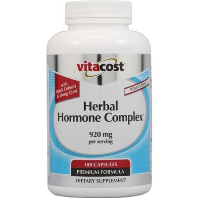 Vitacost Brand Herbal Hormone Complex to Support Women's Health During and Following Menopause* With Black Cohosh, Dong Quai Passion Flower, Red Raspberry, Fenugreek, Licorice, Chamomile, Cramp Bark, Saw Palmetto, Wild yam, Butternut and Kelp - 920 mg per serving - 180 Capsules