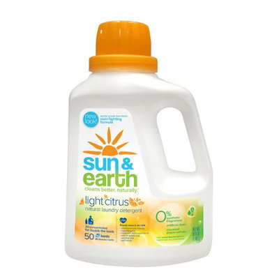 Sun & Earth Sun and Earth 2x Concentrated Laundry Detergent - Light Citrus Scent - Case of 6 - 50 oz - HSG-451484