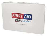 RAPID COMFORT 3JME6 First Aid Kit, Unitized, White,21Pcs,50Ppl