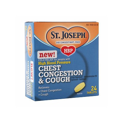 St. Joseph High Blood Pressure Chest Congestion & Cough Tablets