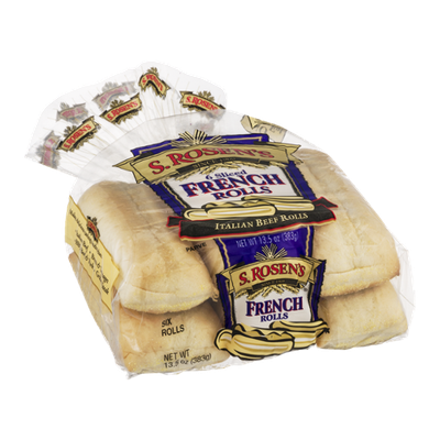 S. Rosen's Sliced French Rolls - 6 CT