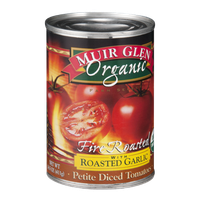 Muir Glen Organic Petite Diced Tomatoes Fire Roasted with Roasted Garlic