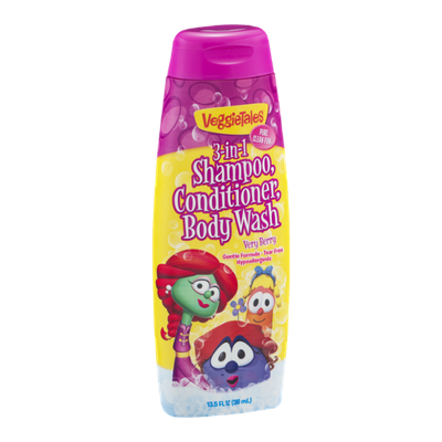 VeggieTales 3-in-1 Shampoo, Conditioner, Body Wash Very Berry