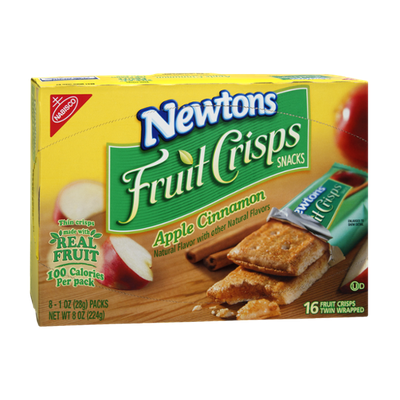 Nabisco Newtons Apple Cinnamon Fruit Crisps Snacks - 8 PK