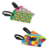 Travelon Set of 4 Luggage Tags-2 Dots Plus 2 Puzzles and Swirls Set of Luggage Tags