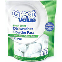 Great Value Fresh Scent Dishwasher Powder Pacs With Grease Fighting Action