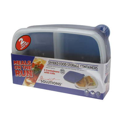 Cam Consumer Products, Inc. 2Pk Rectangle Food Storage Meals On Run