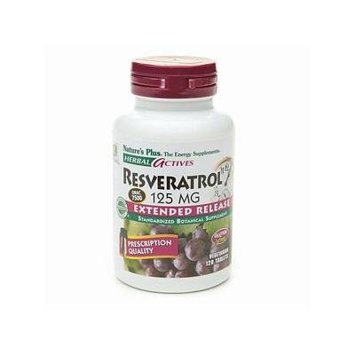 Nature's Plus Resveratrol 125mg Extended Release 120 vegetarian tablets
