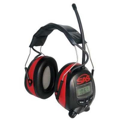 SAS Safety 6108 Digital Earmuff Hearing Protection with AM/FM Radio and MP-3 Ready