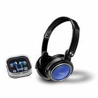 Coby Electronics Jammerz 2 in 1 Combo Deep Bass Stereo Headphones & Earbuds