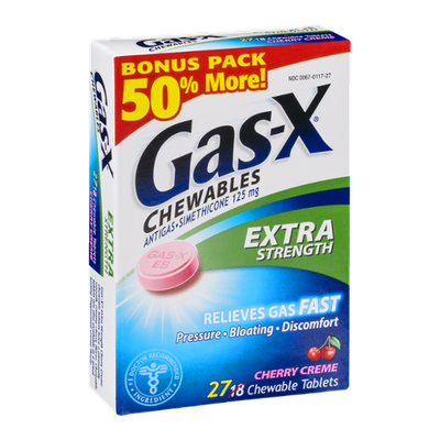 Gas-X Chewables Extra Strength Tablets Cherry Creme - 27 CT