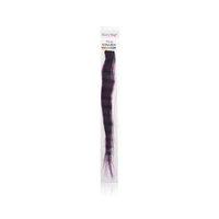 Lord & Cliff 100% Remy Human Hair Grizzly Highlight Clip-In Extension 14 Inch Purple/Brown