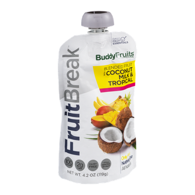 Buddy Fruits FruitBreak Blended Fruit with Coconut Milk & Tropical