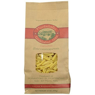 Montebello Organic Strozzapreti, Italian Macaroni, 16-Ounce Bag (Pack of 5)