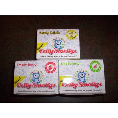 Celly Smellys Scented Cleaning Wipes for Personal Electronics 6/15 wipes per packet- Coloda 4 x 7 inches (10.16 x 17.78 cm)