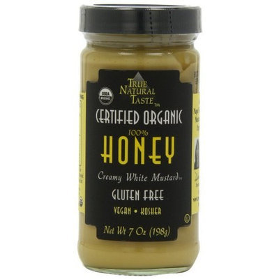 True Natural Taste Organic Creamy White Mustard, Pure Honey, 7-Ounce Jars (Pack of 12)