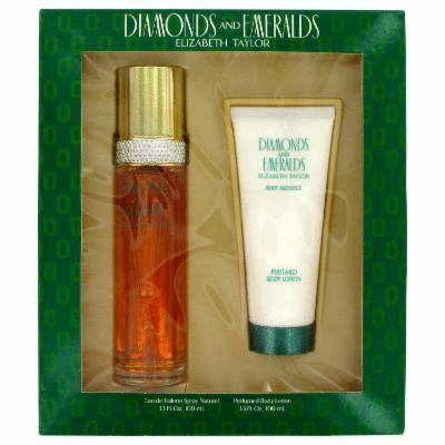 Diamonds & Emeralds for Women by Elizabeth Taylor, Gift Set - 3.3 oz Eau De Toilette Spray + 3.3 oz Body Lotion