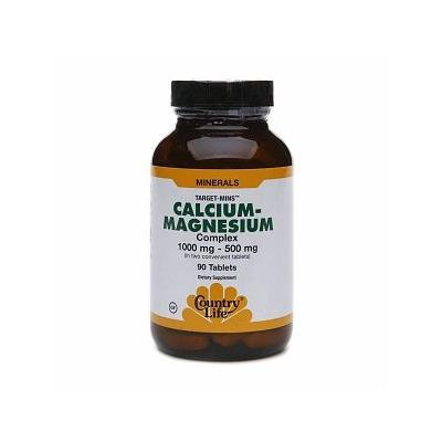 Country Life Calcium-Magnesium Complex, 1000mg - 500mg, Tablets 90 ea