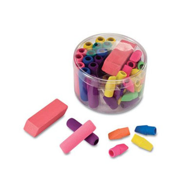 Officemate 30239 Eraser Pack Assorted Colors 45/pack