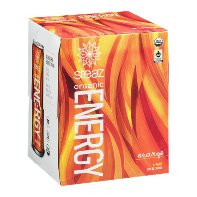 Steaz Energy Organic Drink Orange - 4 CT