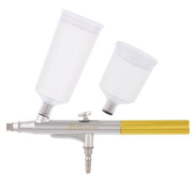 Belloccio 0.4 mm SINGLE-ACTION AIRBRUSH Sunless Spray Tanning 2 Gravity Cups