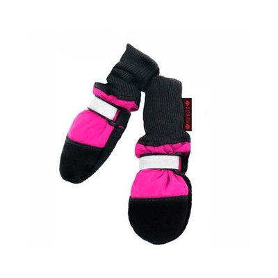 Muttluks Fleece Lined 1.5-Inch to 2.25-Inch Dog Boots, XX-Small, Pink, Set of 4