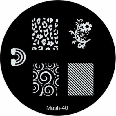 MASH Nail Art Stamp Stamping Image Plate No 40