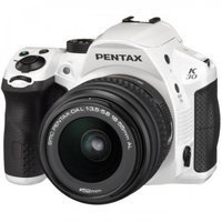 Pentax K30 Digital Camera with 18-55mm AL Lens Kit (White)