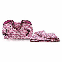 Model Co Paisley Beach Bag and Towel Pink and White