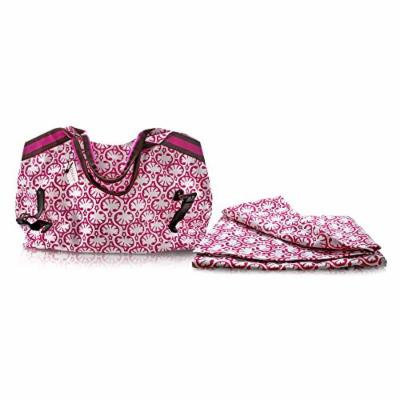 Model Co Paisley Beach Bag and Towel Pink and White