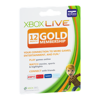 X Box Live 12 Month Gold Membership Gift Card