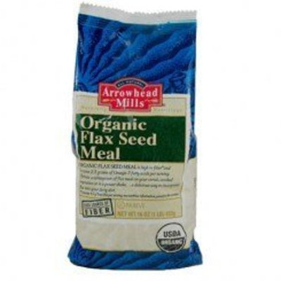 Glutenfreepalace.com Arrowhead Mills Organic Flax Seed Meal, 1 Lb. Bag (12 Bags)