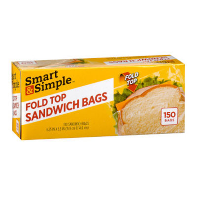 Smart & Simple Fold Top Sandwich Bag - 150 ct