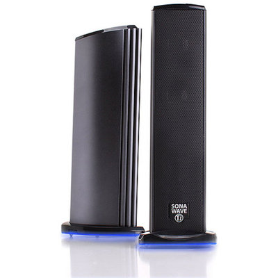Accessory Power GOgroove SonaVERSE Ti USB Powered Computer Speakers with Dual Drivers and Glowing LED Base for Laptop and Desktop Computers