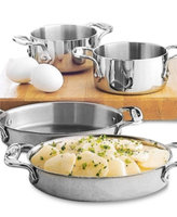 All Clad Set Of Two Soup Ramekins - Stainless Steel Finish