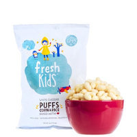 Fresh Kids White Cheddar Puffs Corn & Rice, 4 oz