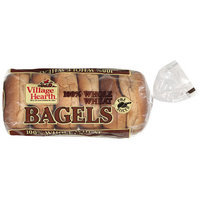 Village Hearth 100% Whole Wheat Bagels, 24 oz