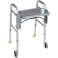 Drive Medical 10125 Deluxe Folding Walker Tray Gray