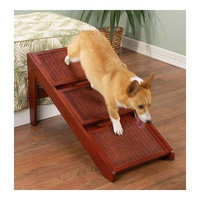 Pet Studio Wood Wicker Cherry RampSteps, 3 Steps