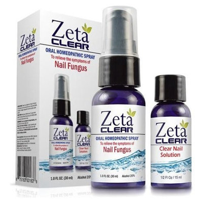 1 - ZetaClear Nail Fungus Formula (1 Fl Oz Oral Spray Bottle and 1/2 Fl Oz Clear Nail Solution Bottle) Zeta Clear