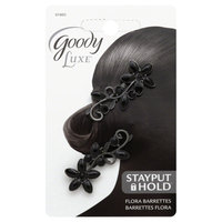 Goody Luxe StayPut Hold Barrettes, Flora, 2 barrettes