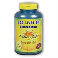 Cod Liver Oil Concentrate 1140mg Nature's Life 90 Softgel
