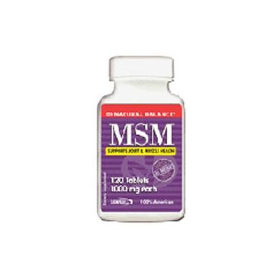 MSM, 1000 mg, 120 Tablets, Natural Balance
