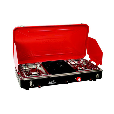 Texsport High Output Dual Burner Piezo Igniter Propane Stove/Grill