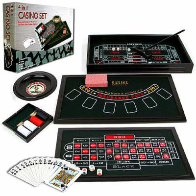 Trademark Poker 4 in 1 Casino Game Table Roulette
